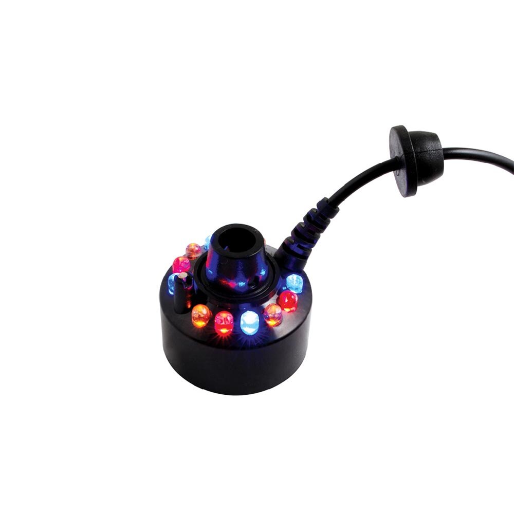 Aquarium Mist Maker 12 Led Lighting Pond Fog Maker Fog Machine Air Humidifier Landscape Decoration For Fountain Pond Aquarium