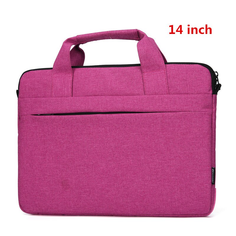 Thin Section Laptop Briefcase Men Women Portable Document Bag Travel Liner Package Ipad Phone Storage Pouch Accessories Supplies: Rose Red 14inch