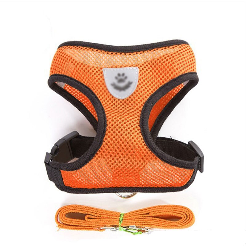 Breathable Small Dog Pet Harness and Leash Set Puppy Cat Vest Harness Collar For Chihuahua Pug Bulldog Cat: 5 / XL