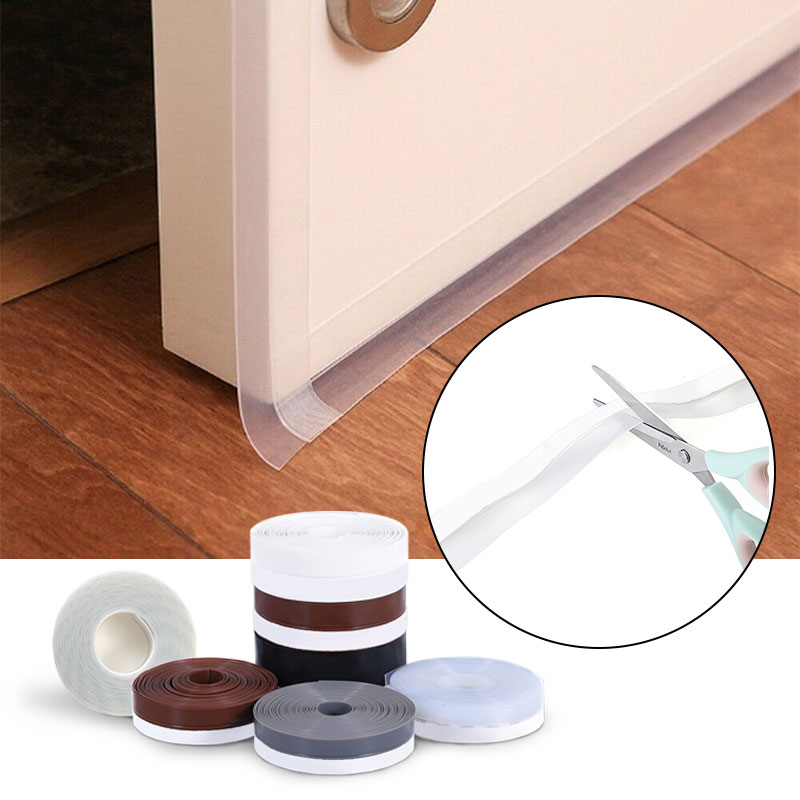 3m Self Adhesive Door Seal Strip Weather Stripping Silicone Bottom Door Seal Soundproof Doors and Windows Weather Stripping