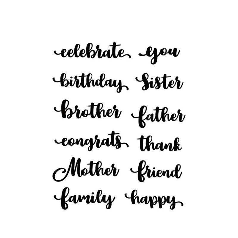 Zfparty zin transparante siliconen stempel/zegel voor doe-het-zelf scrapbooking/fotoalbum decoratieve kaart maken: 6