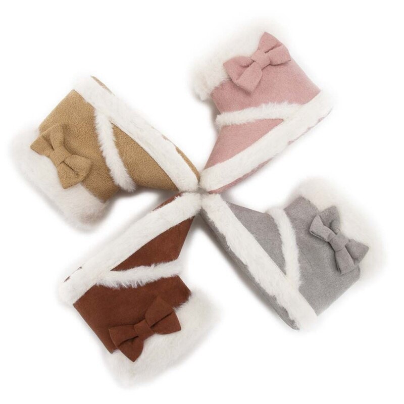 Winter Baby Mädchen Plus Samt Warme Schuhe Kleinkind Weiche Sohle Bowknot Schnee Stiefel Neugeborenen Kleinkind Schuhe 0-18 Monate