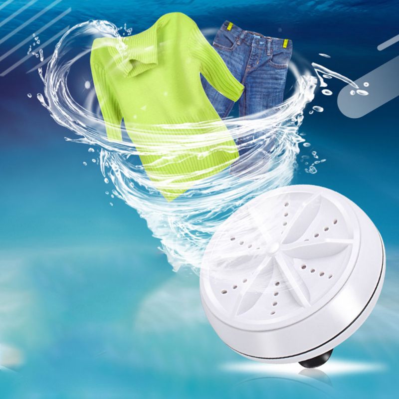 Mini bærbar ultralyd turbo vaskemaskine personlig vasketøj roterende vaskemaskine usb opladning til rejse hjem forretning