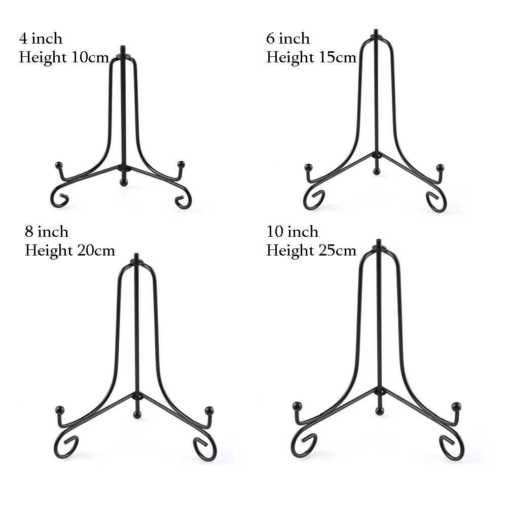 1PC Photo Pedestal Photo Pedestal Display Stand DIY Black Iron Plate Easel Storage Holder Book Art Craft Bracket Home Decoration