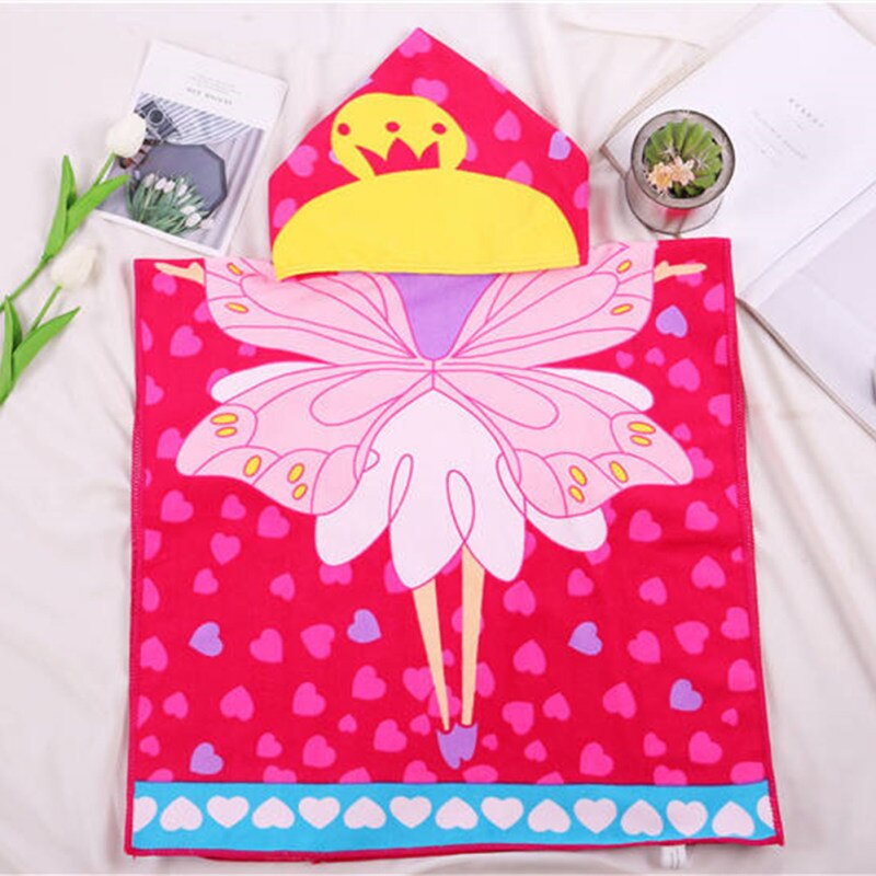 Toalla de baño con capucha para bebé, albornoz para niños, bata de baño de secado rápido, Toalla de microfibra absorbente para viajes, deportiva para playa: meired