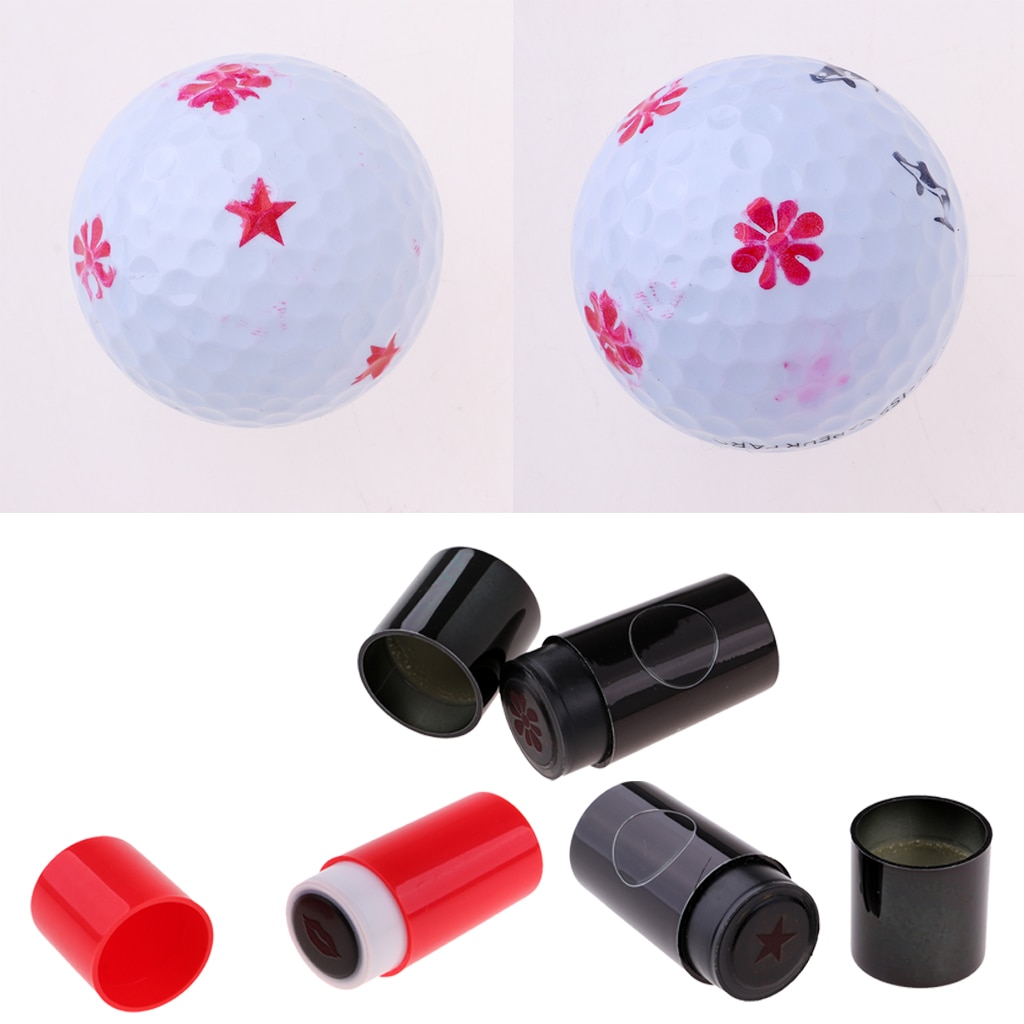 3pcs ABS Plastic Fast Drying Golf Ball Stamp Club Stamper Mark Golf Ball Impression Seal Golf Ball Symbol Golf Birthday