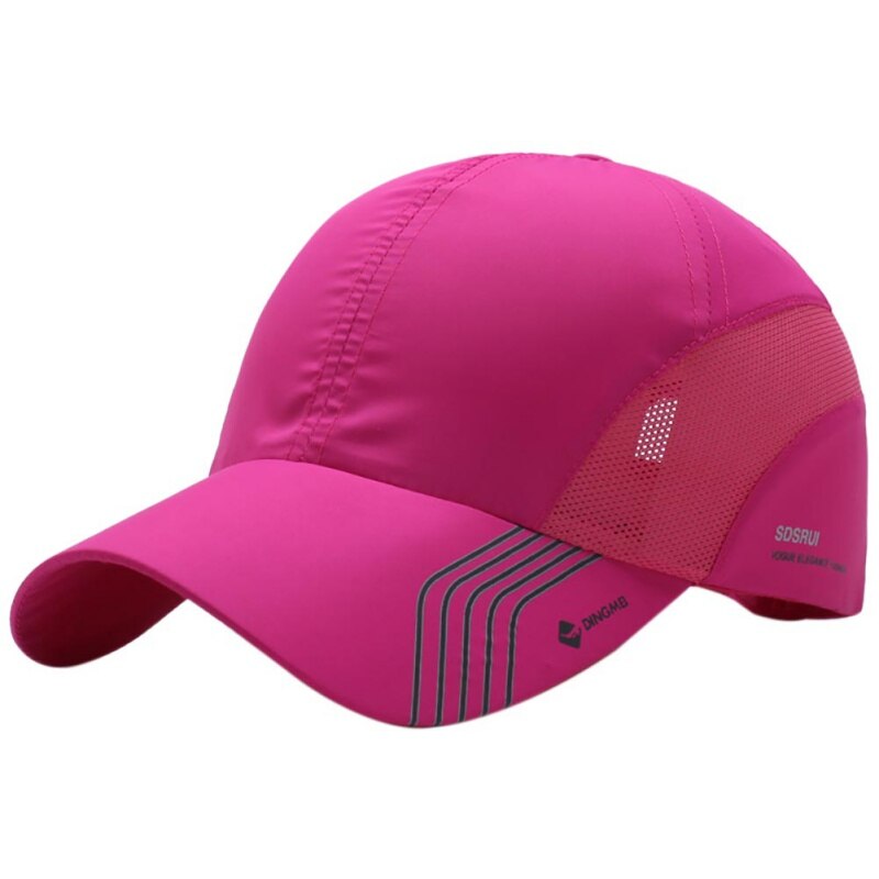 Summer Men's Quick-Drying Mesh Hat Outdoor Hiking Cycling Baesketball Golf Tennis Sports Cap Breathable Cap: Red