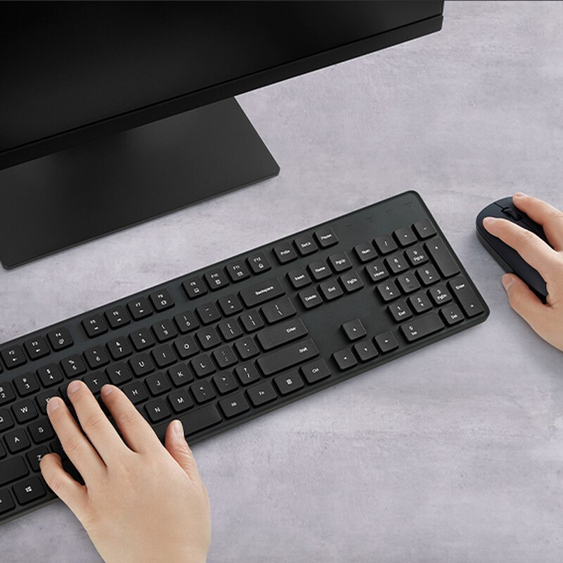 Xiaomi Wireless Keyboard Mouse Set Lightweight Portable Office Notebook USB Computer Gamer Mute 104 Keys Bluetooth Keyboards
