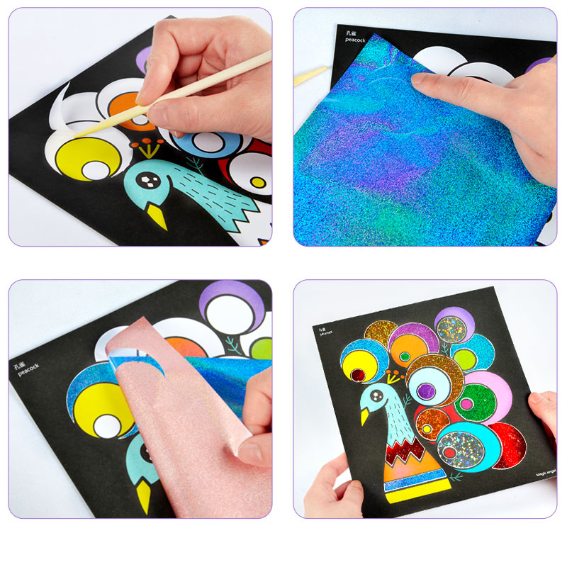20/pcs Colorful fun DIY Magic transfer sticker Transfer painting arts and crafts arts and crafts for kids educational
