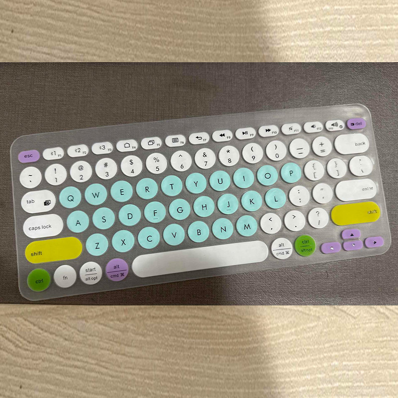 Ultra Thin Silicone Laptop Keyboard Cover Skin Protector For Logitech K380 Keyboard: PURPLE