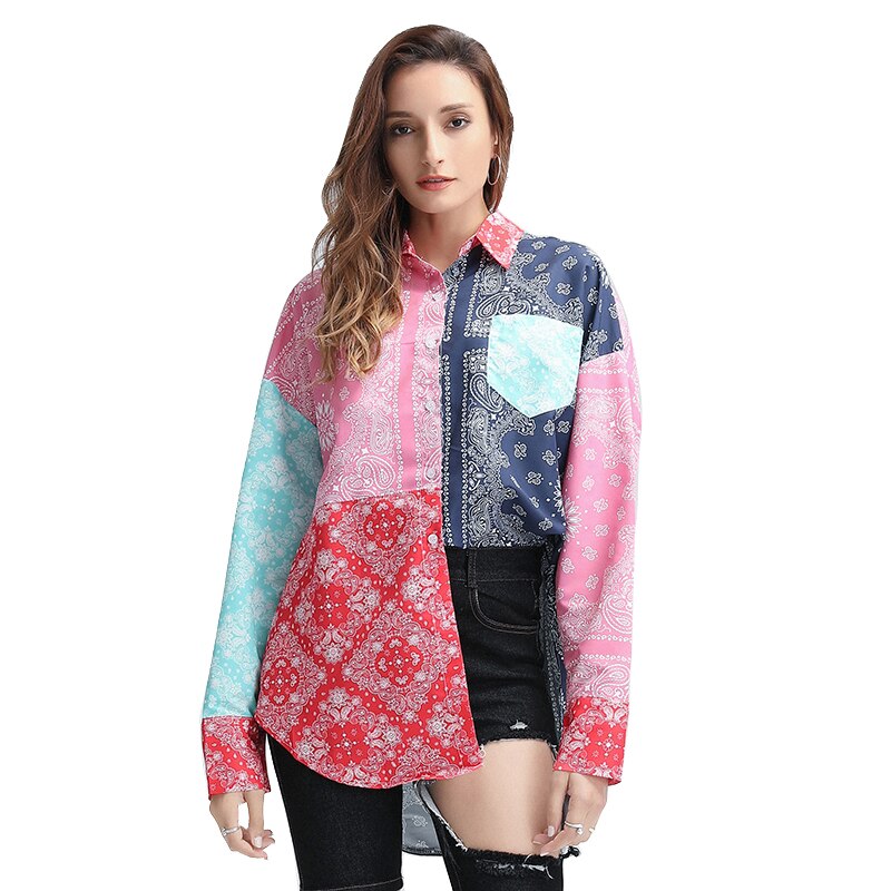 TWOTWINSTYLE Patchwork Denim Colorblock Jacket Women Lapel Collar Long Sleeve Casual Coats Tops Female Clothing Korean Fashion