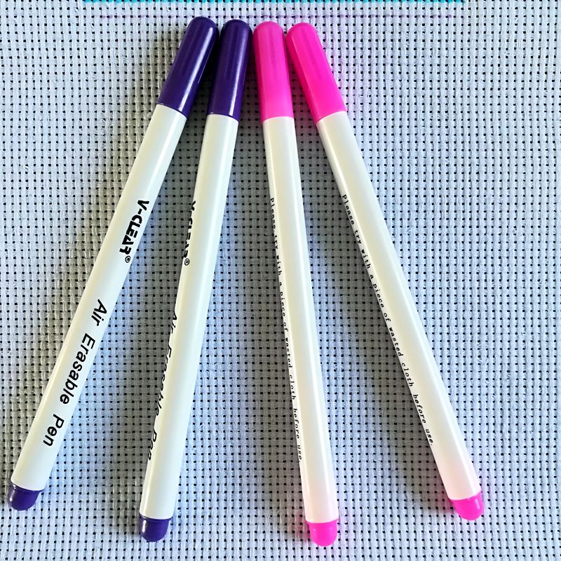 Fabric Paint Marker Tailor Pen Purple Air Erasable Pen Chaco Ace Pen Markers Pink Textile Marker Fabric Pen Needle DIY Tools