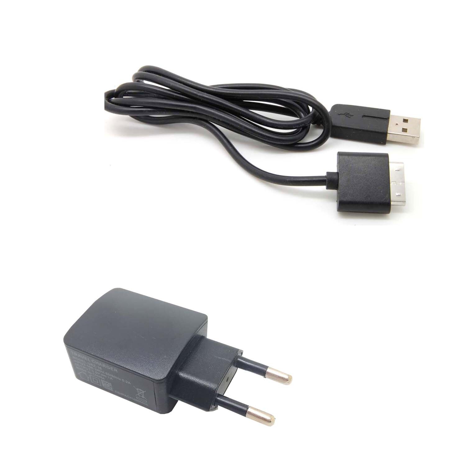 WALL CHARGER & Black USB Sync charger data Cable cord for Sony PSP GO PSGO: EU wall charger