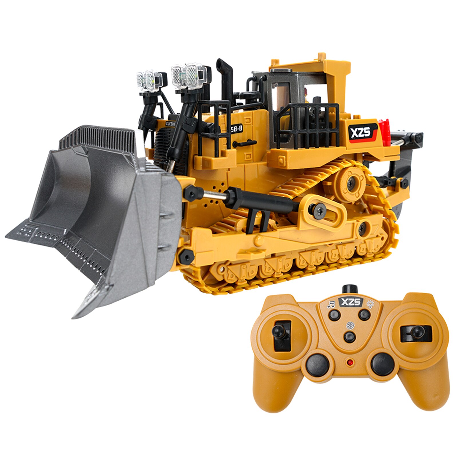 1:24 2.4G 9CH Rc Bulldozer Legering Tractor Bouw Techniek Voertuigen Verlichting Simulatie Geluid Functie Educatief Speelgoed