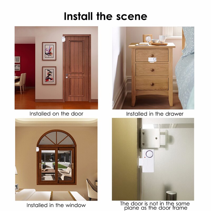 Marlboze-Sensor inalámbrico para puerta y ventana, sistema de seguridad de ABS con Control remoto, alarma antirrobo, protección para el hogar