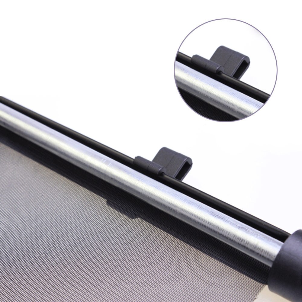 Rideau pare-soleil rétractable avec 6 ventouses, 2 pièces, pare-soleil pour fenêtre de voiture, stores roulants, accessoires automobiles