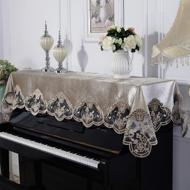 1pc 90x220cm Spitze Klavier Abdeckung Dekoration Klavier Tuch Staub nachweisen Abdeckung Familie Hochzeit