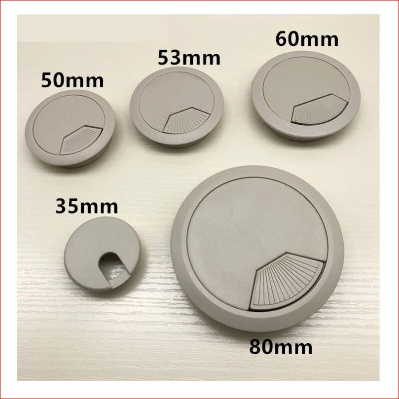 1pcs 35/50/53/60mm Computer Desk Plastic Grommet Cable Hole Covers Outlet Port/Wire Hole Cover