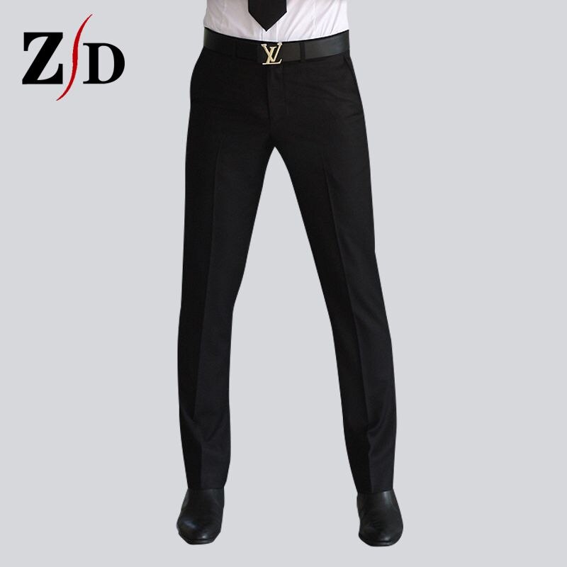 Pakken mannen broek Slanke broek iron rechte pak broek lente: black / XXL