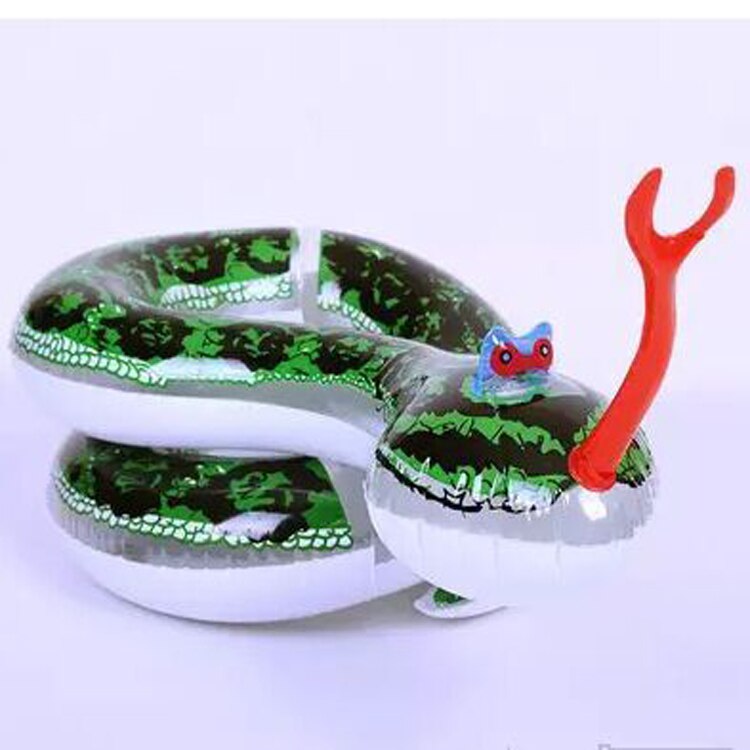 Super Long PVC Inflatable Snake Swimming pool Toy 110cm Inflatable Blow Up Snake Children Funny Inflatable Python Tricky Toy