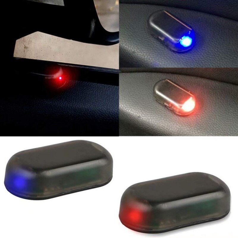 Draadloze Knipperende LED indicatie lampje Rood – Solar Warning Light - Rode LED Auto Alarm Licht – Beveiliging - Anti Diefstal – Inbraak Preventie - Fake Alarm – Veiligheidslicht – Scooter –Fat-Bike