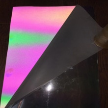 25×100cm Reflective rainbow heat Transfe vinyls HTV clothes Iron on transfer vinyl heat press decor film washable