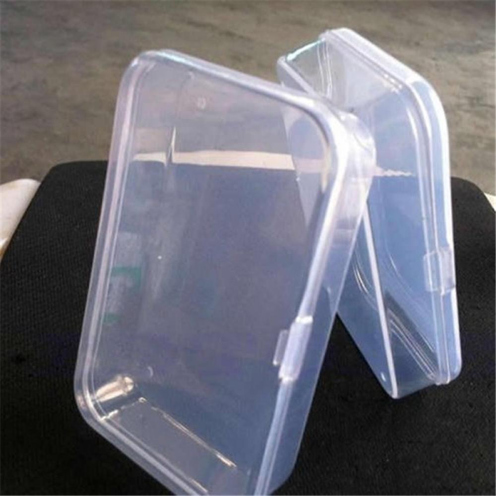1Pcs Transparent Mask Storage Box Collection Container Case With Lid Memory Card Cases Coin Jewelry Organizer Boxes