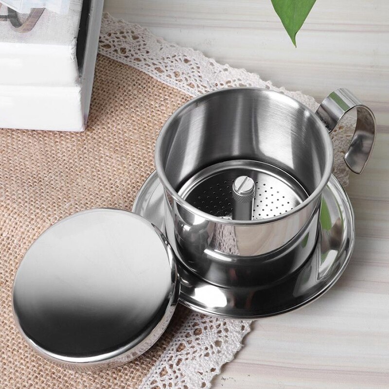 Vietnamese Coffee Pot Stainless Steel Tea Coffee Filter Maker Single Cup Coffee Drip Brewer Kitchen Tools