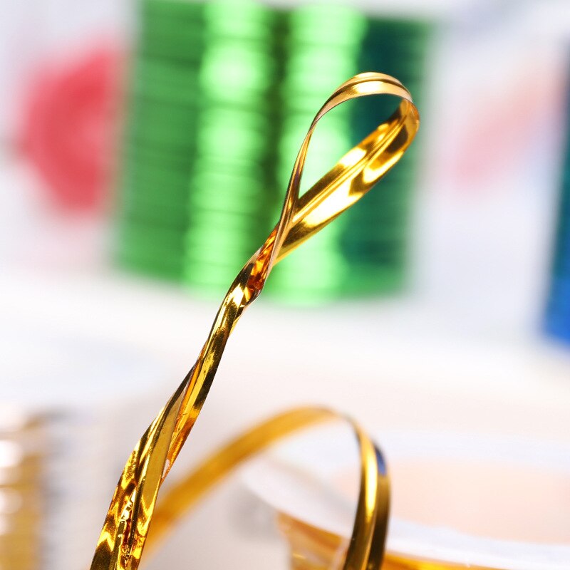 15meters 4mm Wide Metallic Elastic Cords Stretch Cord Ribbon Metallic Tinsel Cord Rope for Craft Making Wrapping