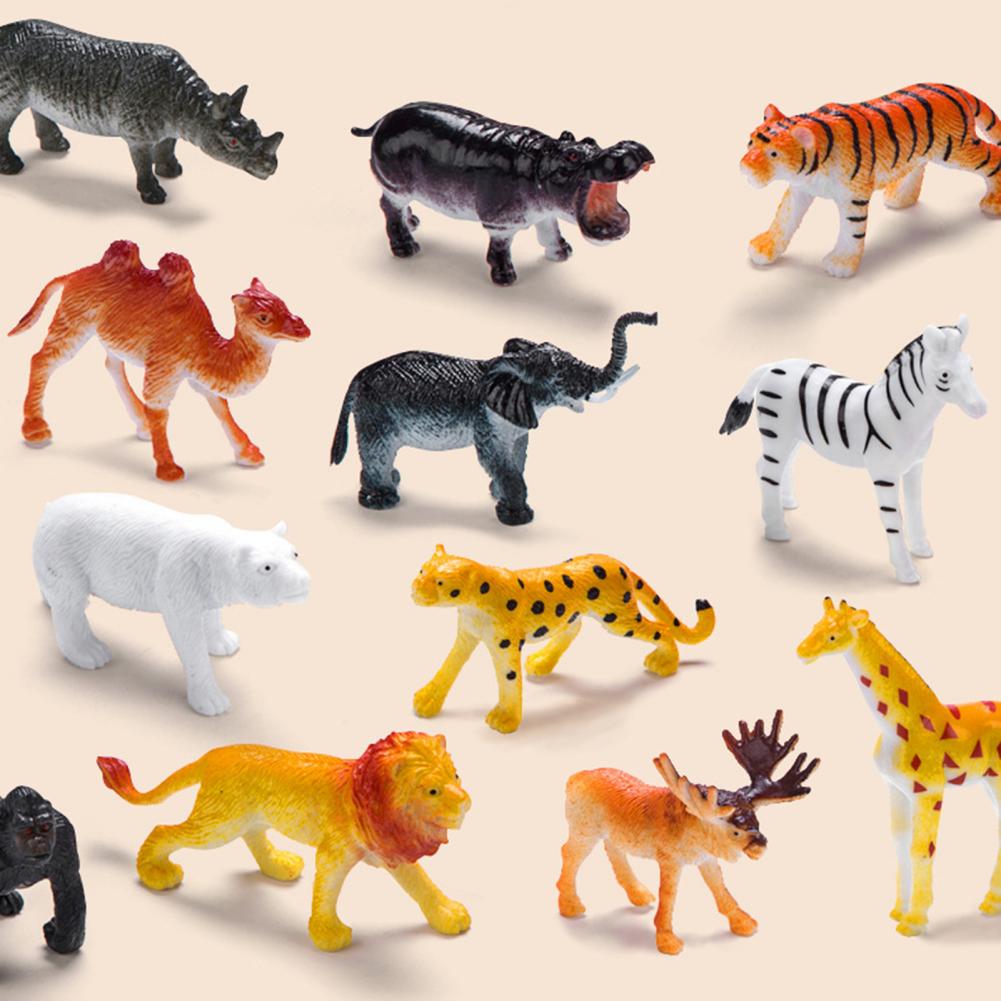 12Stck Ebene Figur SchöNe Aussehen Schweißen Prozess PVC Miniatur Mini Tierfiguren für Sammlung