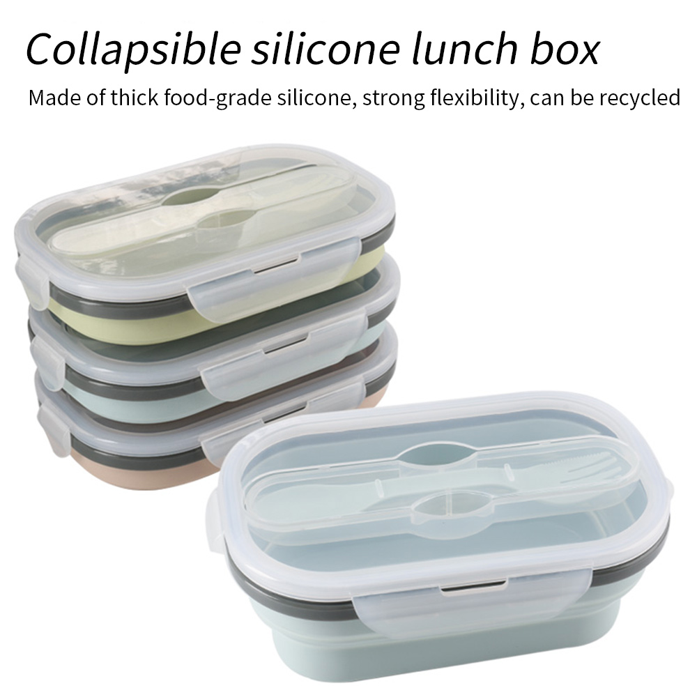 Siliconen Vouwen Lunchbox Draagbare Inklapbare Bento Duurzaam Salade Voedsel Container Kom Servies Keuken Accessoires