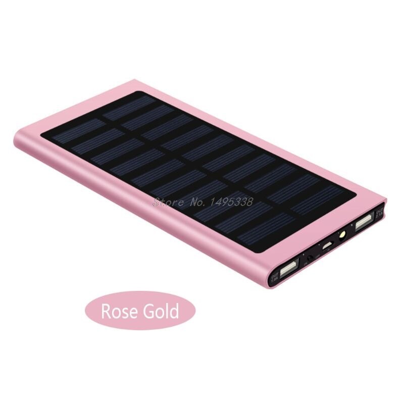 (Keine Batterie) handy Power Bank Caase 10000mAh Dual USB Tragbare Schnelle Ladung Solar Mobile Power Bank Metall Fall DIY Kit