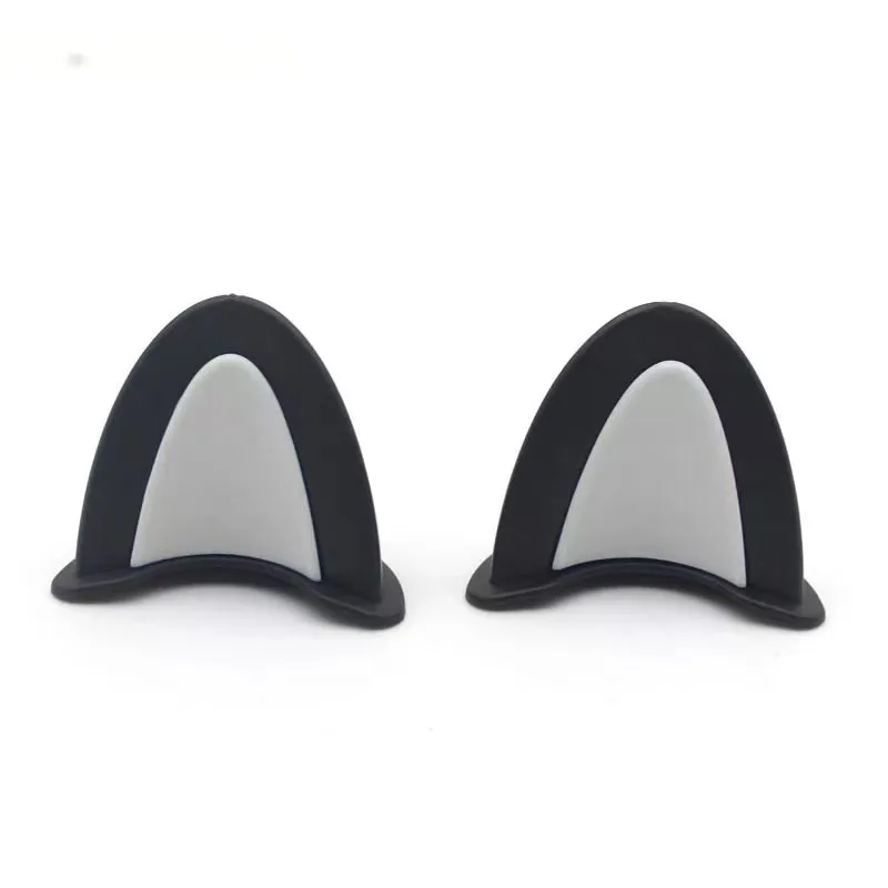 Universal Helmet Cat Ears Decoration Motorcycle Electric Car Driving Styling Cute Cat Ears Stickers Decor Helmet Accessories: GRAY