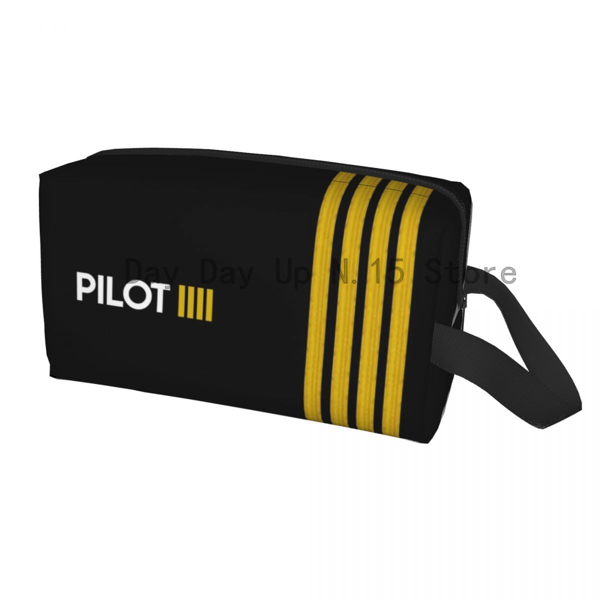 Pilot Captain Stripes Cosmetic Bag Large Capacity Aviation Airplane Aviator Makeup Case Beauty Storage Toiletry Bags