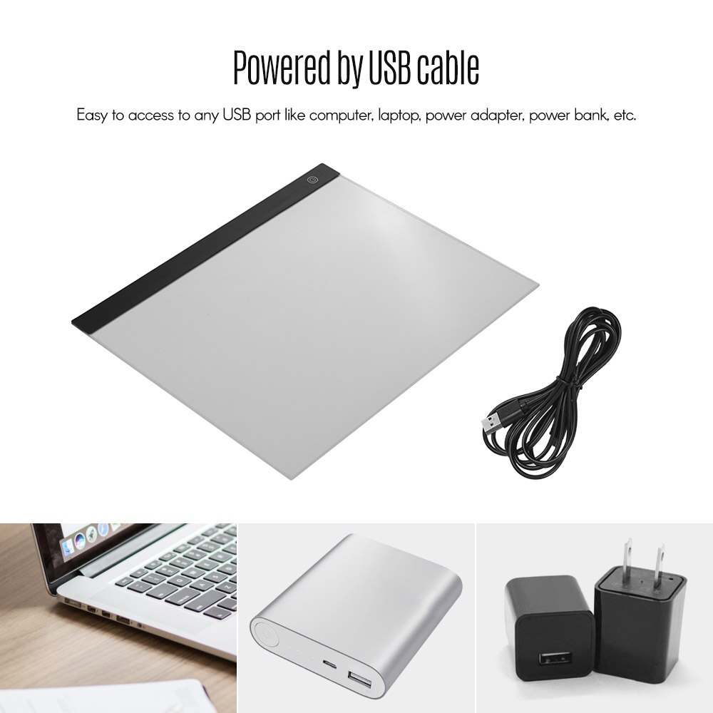 Light Panel Graphic Tablet Light Pad Digital Tablet LED A3 Copyboard with 3-level Dimmable Brightness for Tracing Drawing Copy