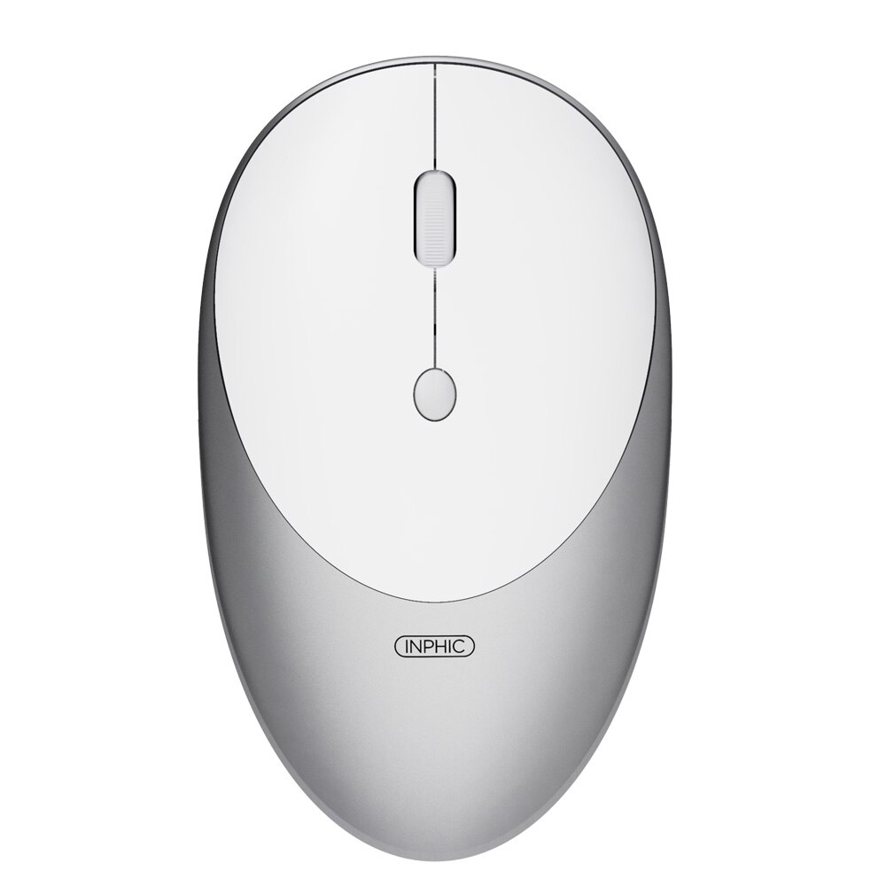 Draadloze Muis Computer Muis Stille Mause Oplaadbare Ergonomische Muis 2.4Ghz Usb Optische Muizen Voor Macbook Laptop Pc 3 Kleuren: Silver