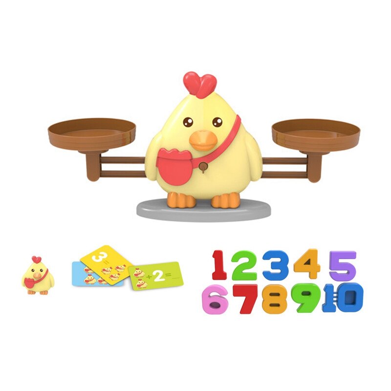 Juego De Balanza Matemática Con Dinosaurios – STEM Para Niños, Incluye 19 Pesos De Animales, Números Y Tarjetas, Estimula El Conteo Y La Lógica