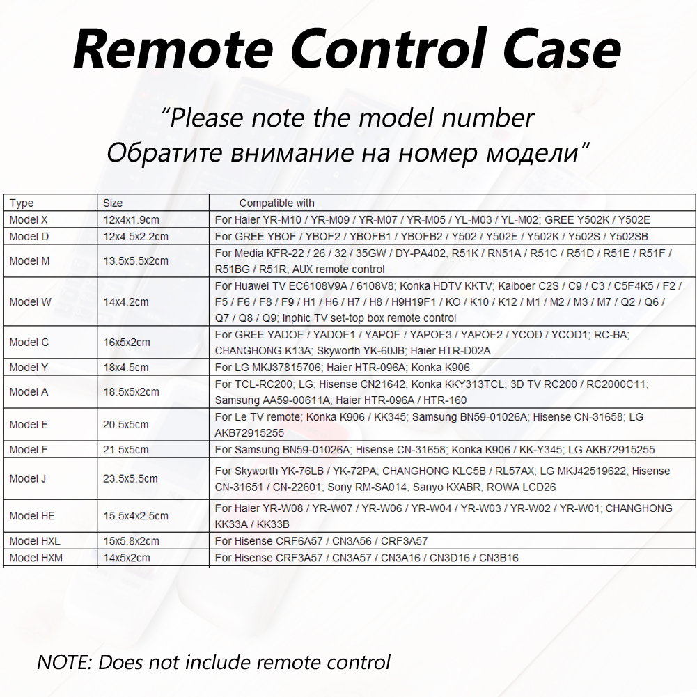 Für Haier Gree Samsung Skyworth LG TV Klimaanlage Fernbedienung Abdeckung fallen Samsung BN59-01026A Hisense CN-31658 K906 KK-Y345: Hinweis Modell Nummer