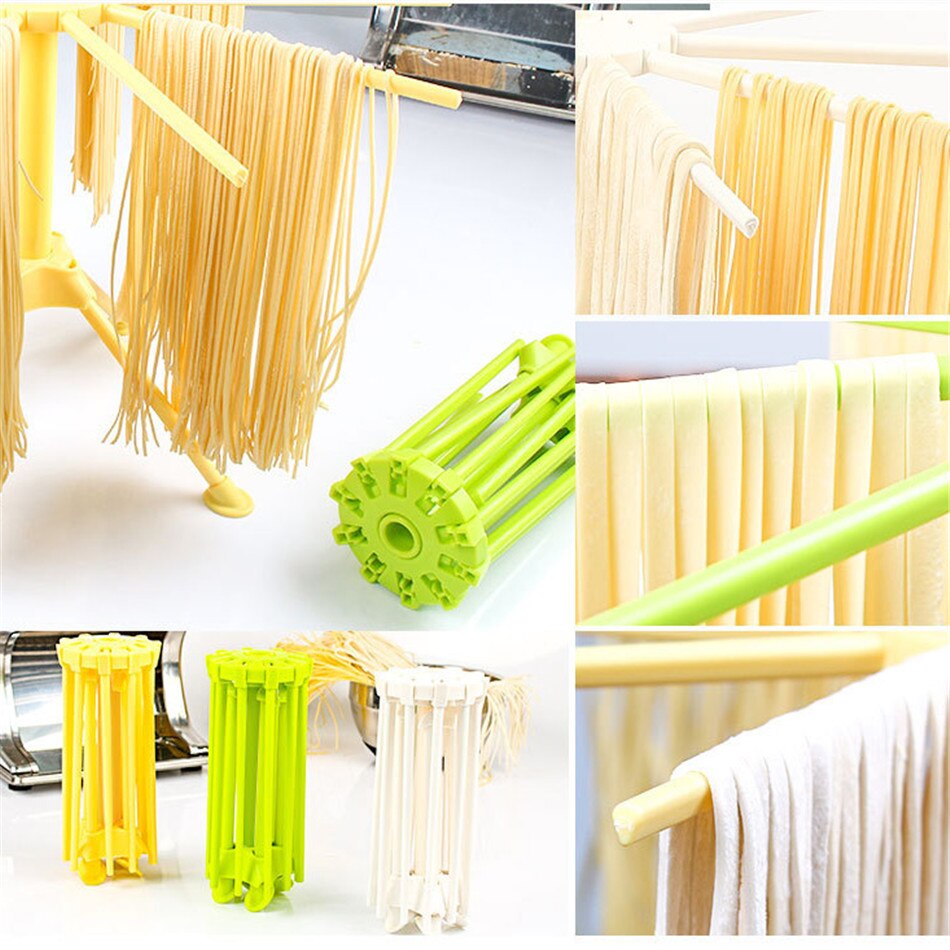 Sammenfoldelig pasta tørrestativ spaghetti tørretumbler stativ nudler tørreholder hænge stativ pasta madlavningsværktøj køkken tilbehør