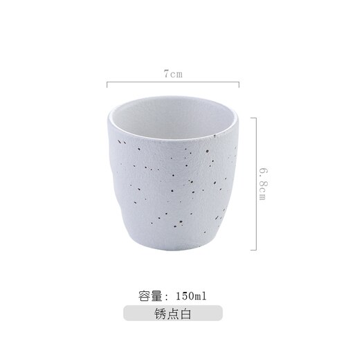 150ml Japanese Retro Handmade Random Texture Color Glaze High Temperature Firing Ceramic Teacup Porcelain Coffee Tea Cups: E