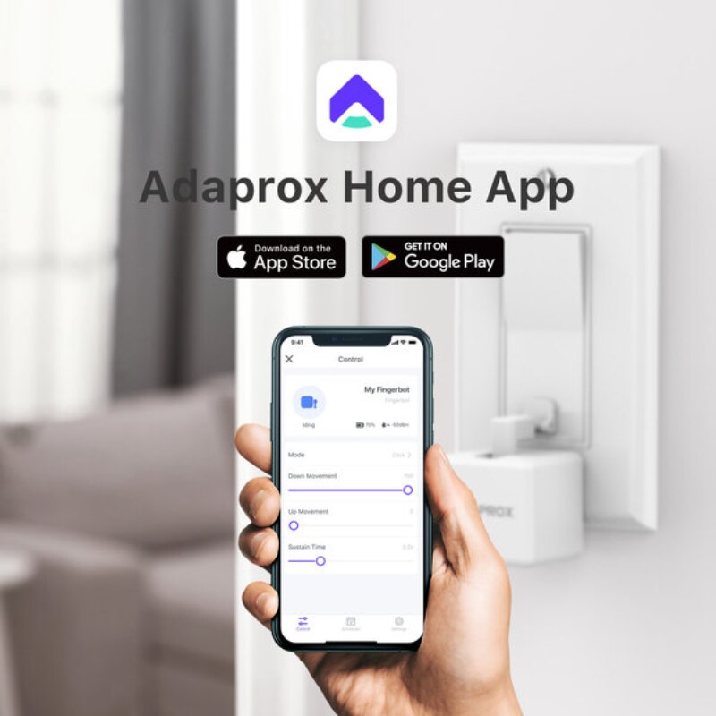 Adaprox Fingerbot The Smallest Robot Smart Life/Tuya/Adaprox APP Control Smart Mechanical Arms Works With Alexa Google Assistant