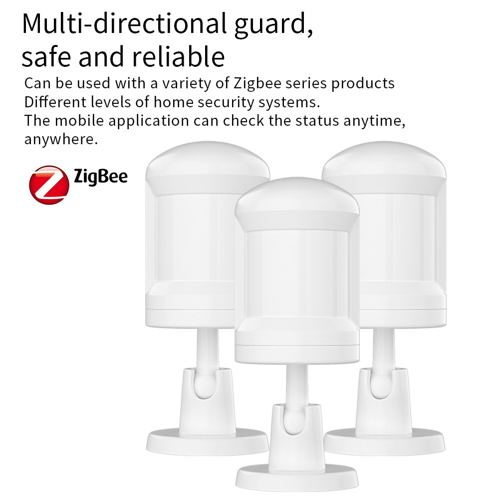 Zigbee – capteur de mouvement intelligent sans fil, pour alarme de sécurité domestique, compatible avec l&#39;application Tuya Smart Life