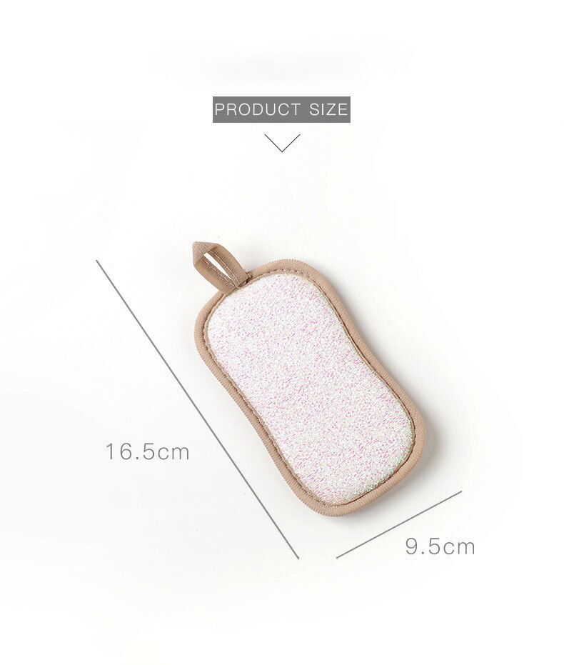 Esponja de nailon de doble cara para limpiar platos, cepillo de limpieza de descontaminación, estropajo, trapo, cocina, hogar, utensilios para lavar platos y tazas