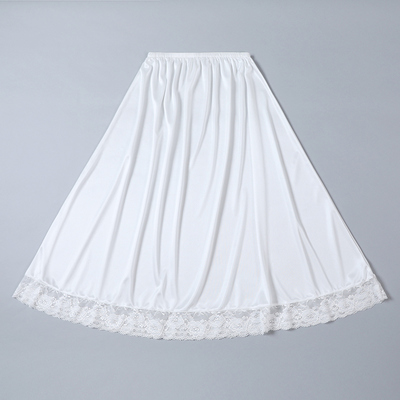 Spitze Unterrock 75cm 85cm Lang Unten Felsen für Kleid 3 Meter Großen Rand Elastische Taille Inneren Petticoat Schwarz seide: Beige / 85cm