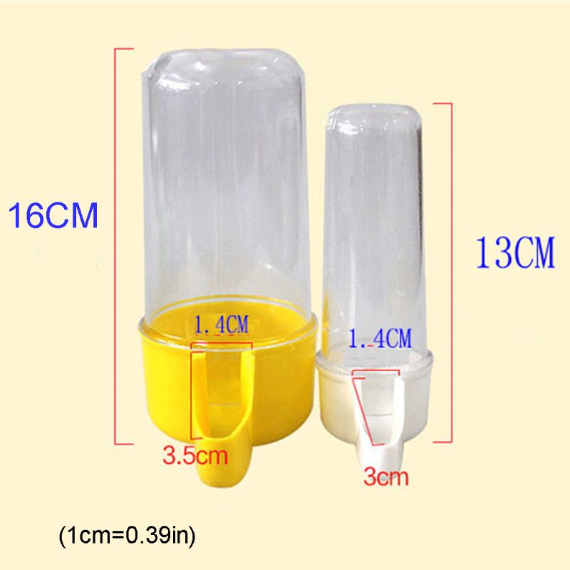 Alimentador y bebedero de aves, dispensador de semillas y agua de plástico transparente, Kits de alimentadores de pájaro grande, 2 uds.