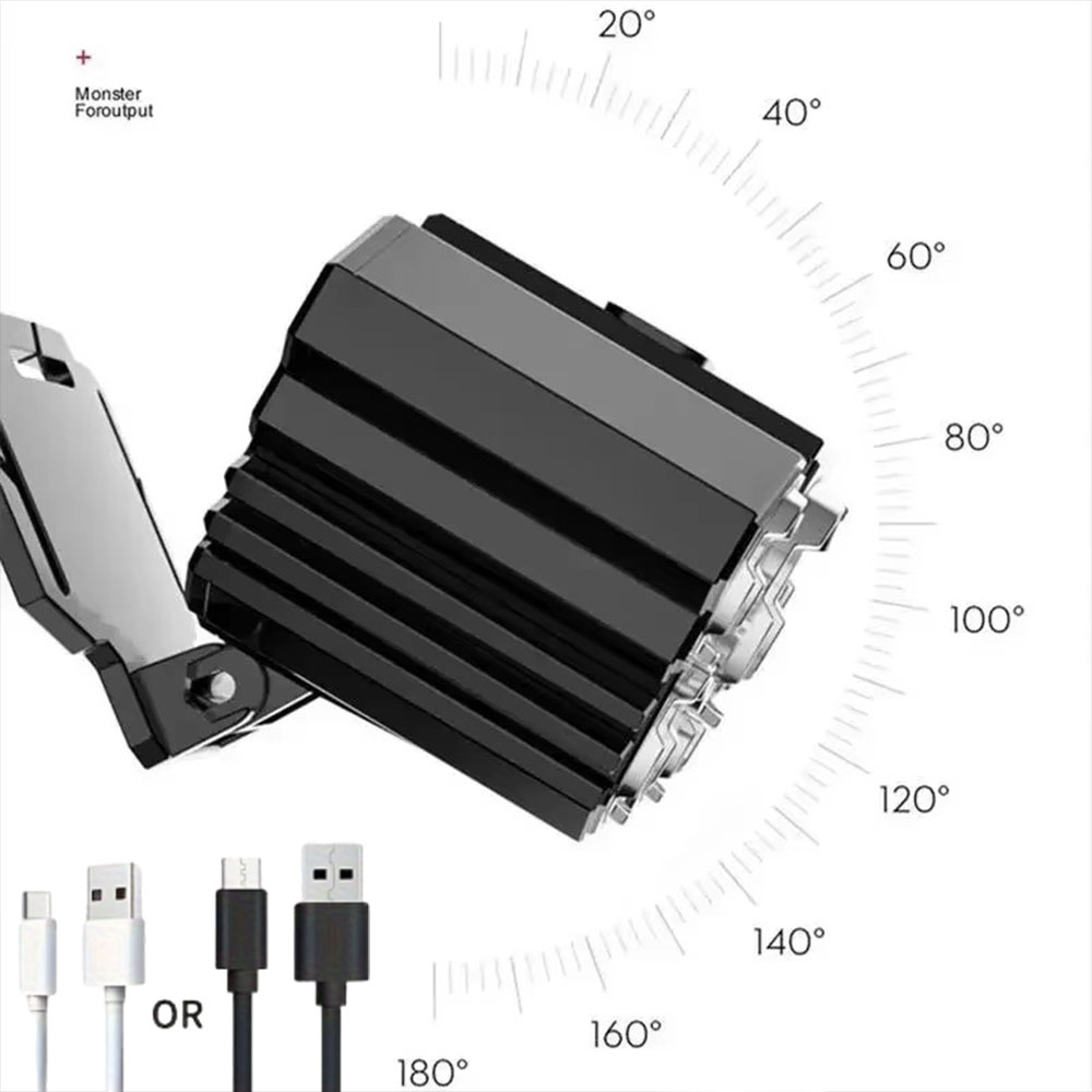 Super Brightest Powerful 5 LED Headlamp Rechargeable Flashlight Waterproof Headlights Head Torch Outdoor Camping Running Lamp