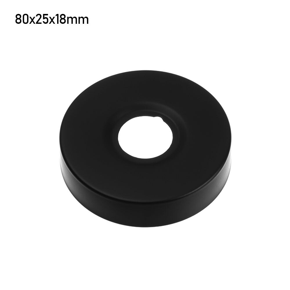 1Pcs Zwarte Douche Kraan Decoratieve Cover Verchroomd Roestvrij Stalen Waterleiding Muur Covers Badkamer Accessoires: 80x25x18mm-