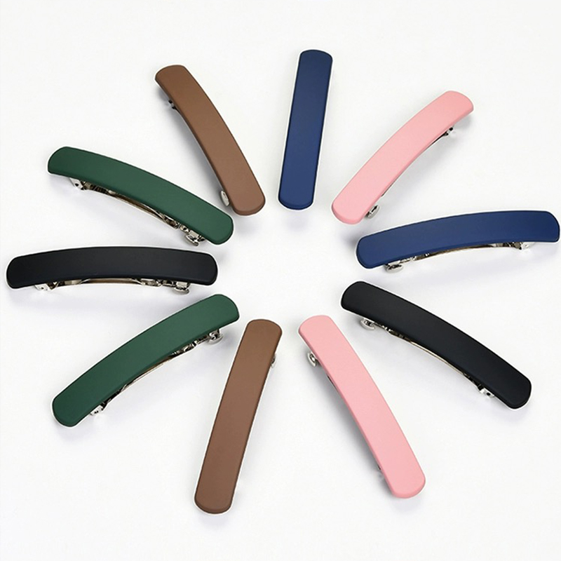Pinza para el pelo con forma de barra sólida Simple para mujer, pasador acrílico de Color mate, pasador geométrico para el pelo, accesorios elegantes para el cabello