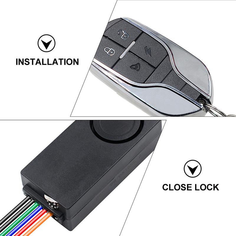 1 Set Electric Car Keyless Entry System Electric Door Lock Wireless Remote Alarm