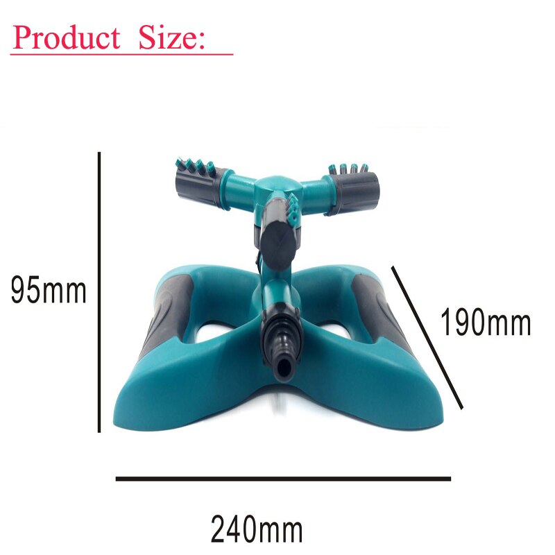 Three Arm Garden Sprinkler Watering Head Lawn 3 Nozzle Water Sprinkler Garden Sprinklers Water Durable Rotary: 1 pc Connector